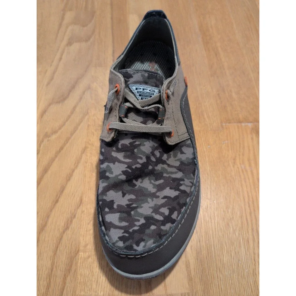 LEFT ONLY Columbia Men's PFG Bahama Vent Boat Canvas Camo Fishing Shoes Size 9